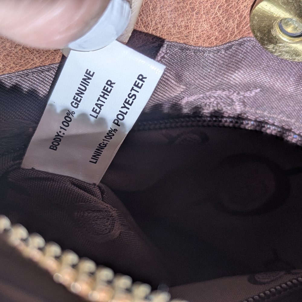 Born Distressed Leather Crossbody Bag - Brown - Picture 6 of 8